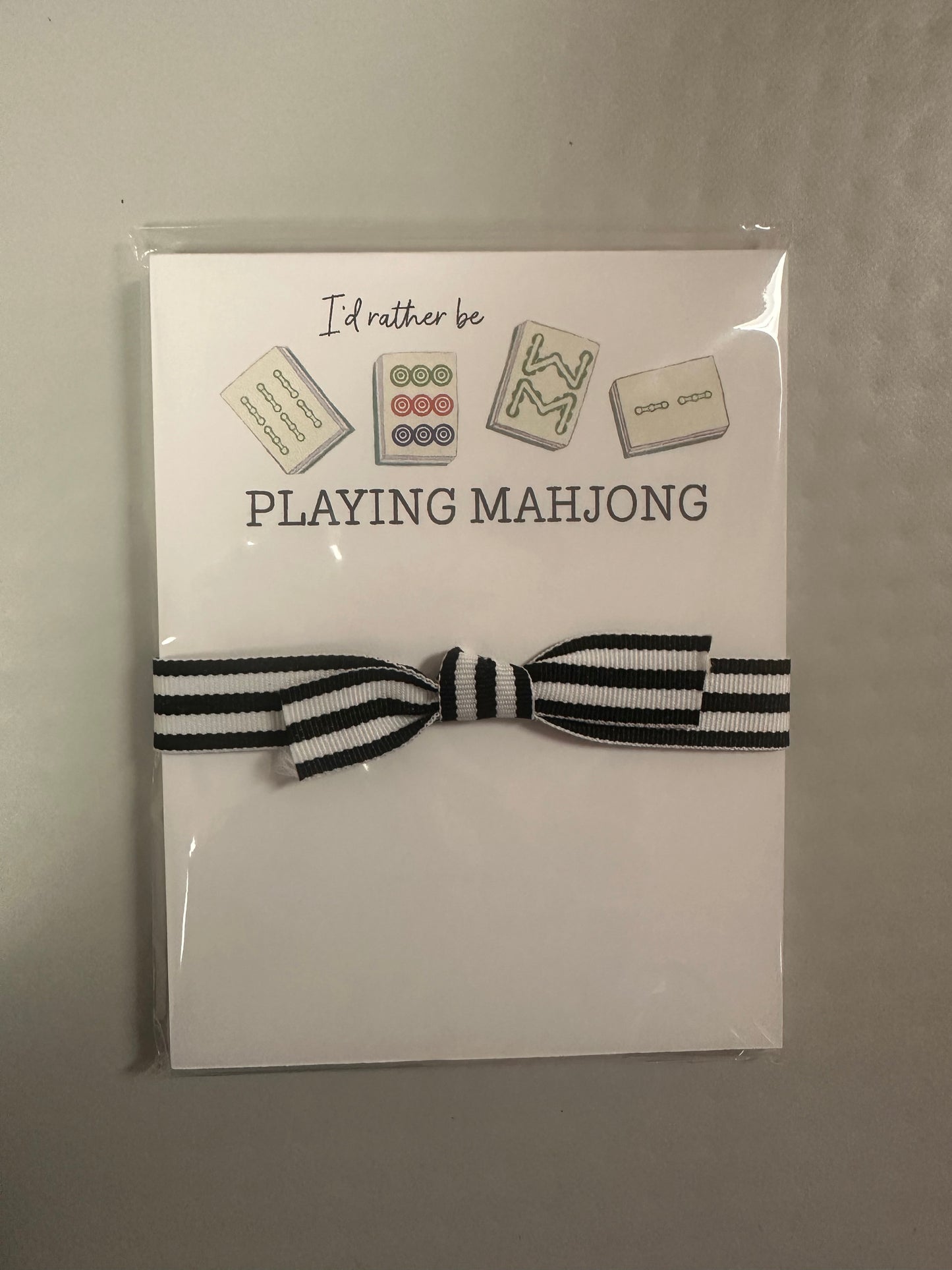 I'd rather be Playing Mahjong Notepad