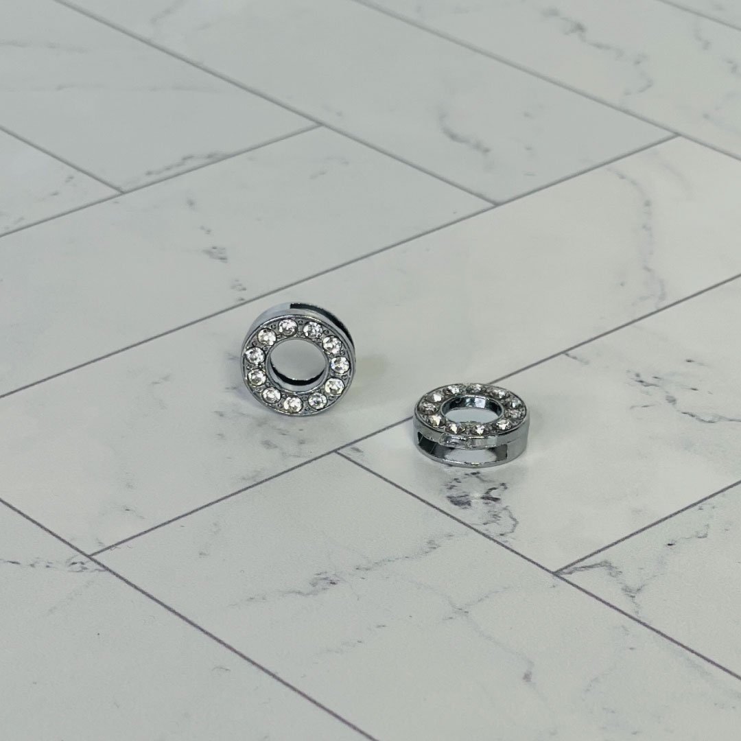 ClaudiaG Pavé Letters -Silver Charms