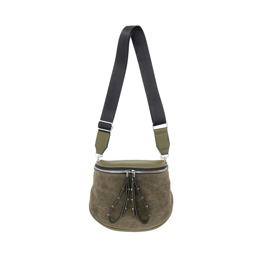 Faux suede olive bag