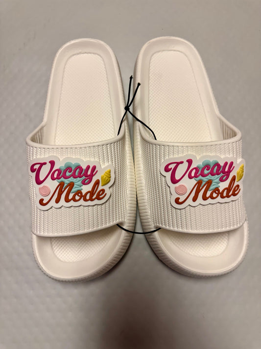 White Vacay Mode Sandals
