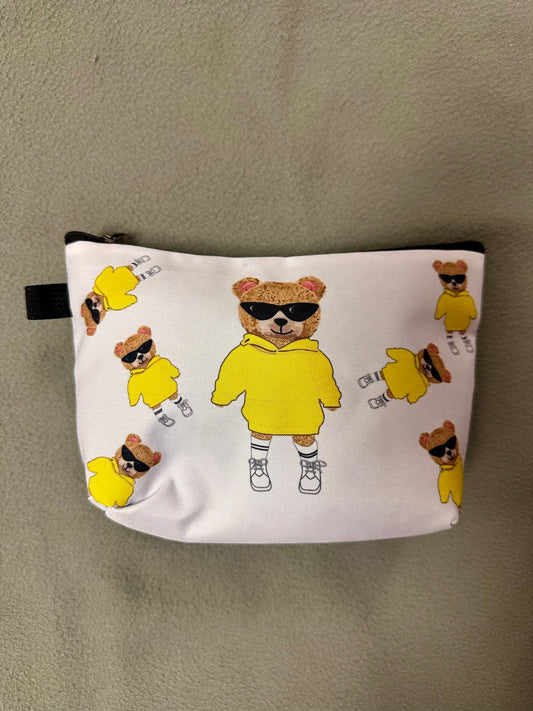 Yellow Bear Cosmetic Bag