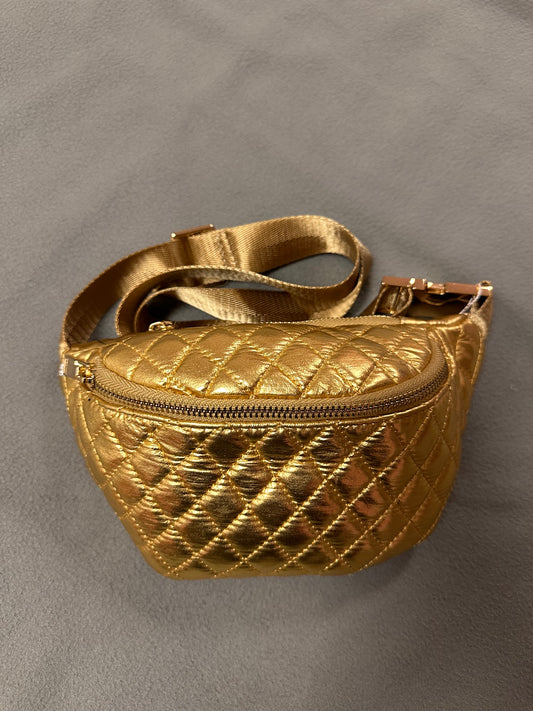 Shiny gold belt bag