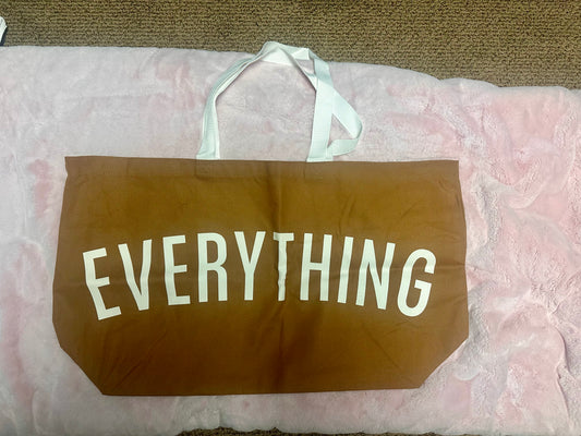 Brown "EVERYTHING" Tote Bag
