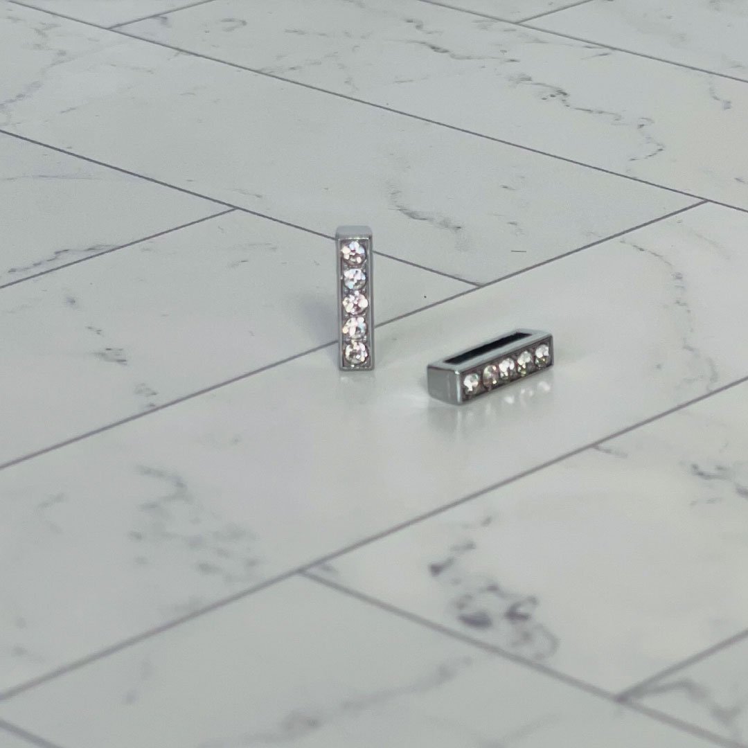 ClaudiaG Pavé Letters -Silver Charms