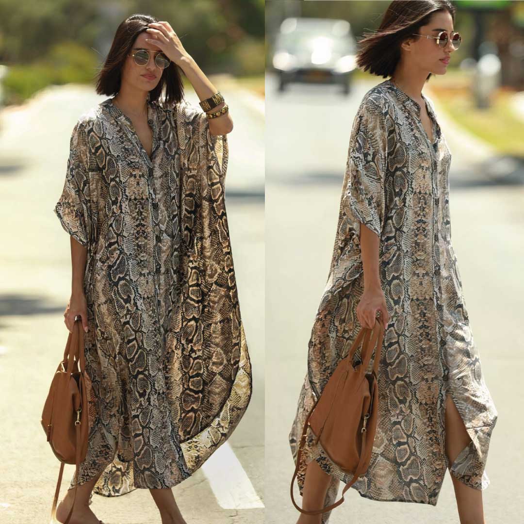 ClaudiaG Wide Dress -Python Print