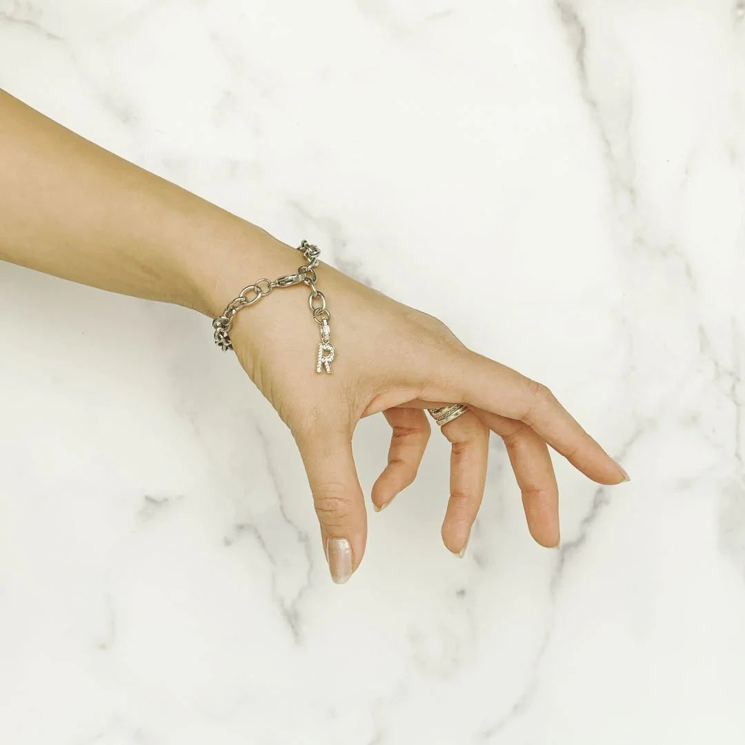 ClaudiaG Stainless Steel Initial Bracelet