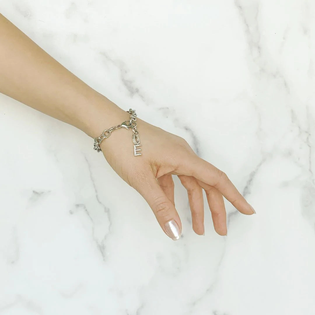 ClaudiaG Stainless Steel Initial Bracelet