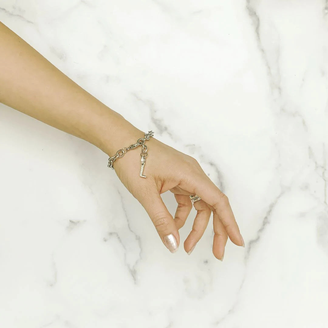 ClaudiaG Stainless Steel Initial Bracelet